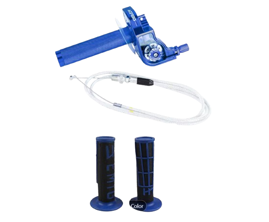 Universal 7/8" Aluminum Throttle Assembly & Cable Kit with EMIG Grips