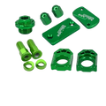 Green CNC Billet Aluminum Accessory Pack for Kawasaki KX250F / KX450F