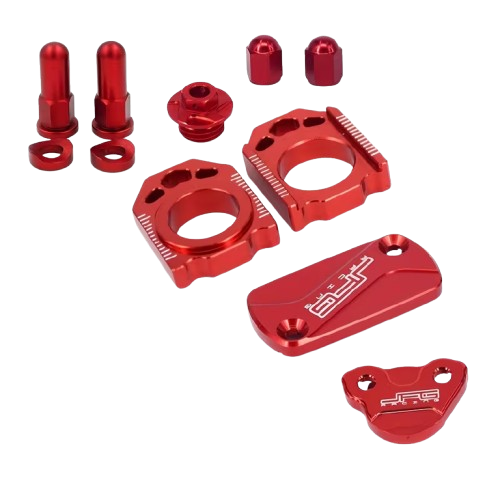 Red CNC Billet Aluminum Accessory Pack for Honda