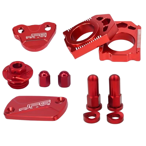 Red CNC Billet Aluminum Accessory Pack for Honda