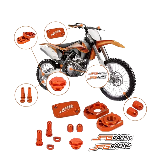 Orange CNC Billet Aluminum Accessory Pack for KTM