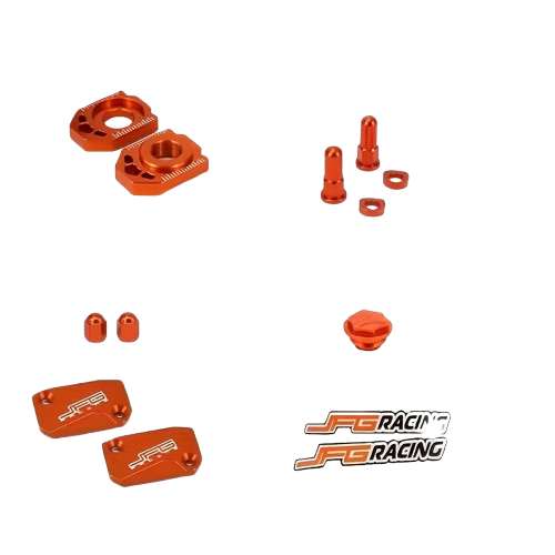 Orange CNC Billet Aluminum Accessory Pack for KTM